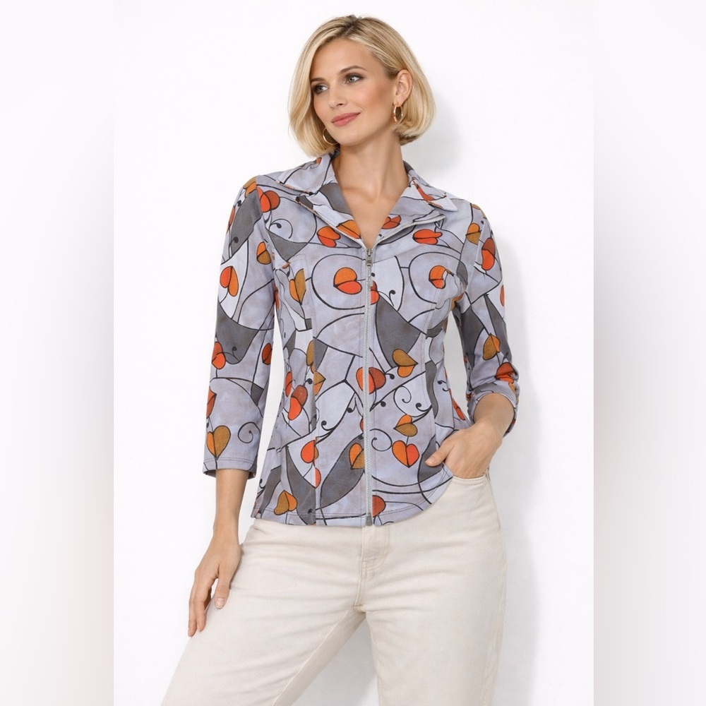 DOLCEZZA Zip Blazer “Albero Della Vita” NWT